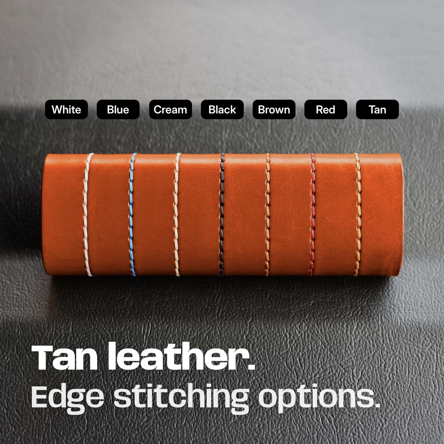 Tan Leather stitch colour options