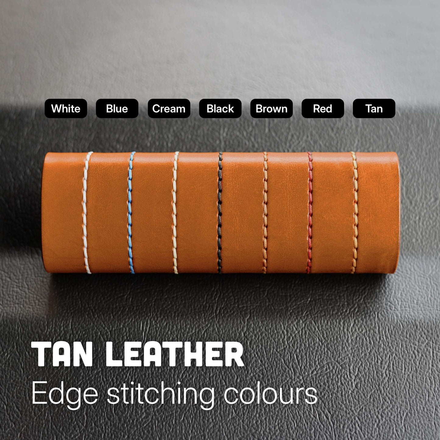 Tan Leather stitch colour options
