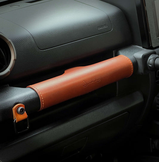 Deluxe Jimny Leather Handle Set - Tan + Tan