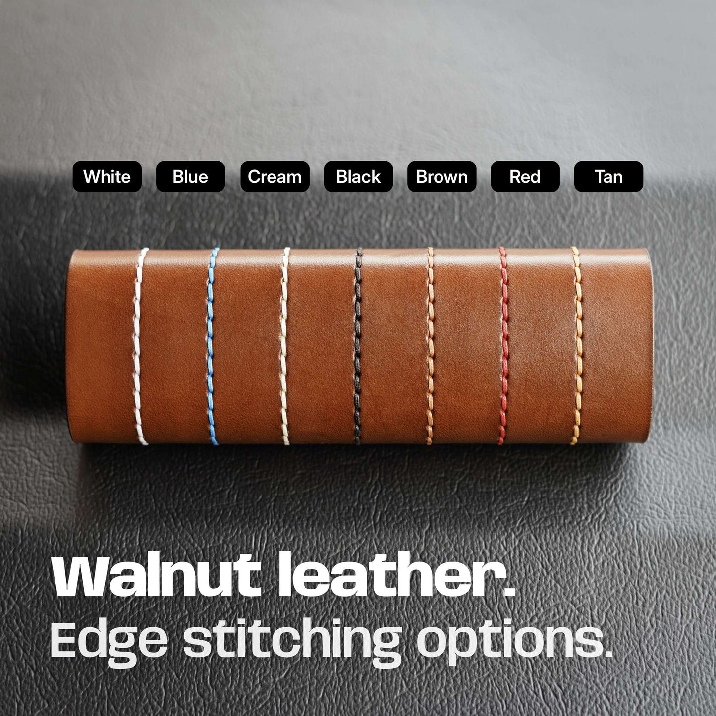 Walnut Leather Stitch Optiond