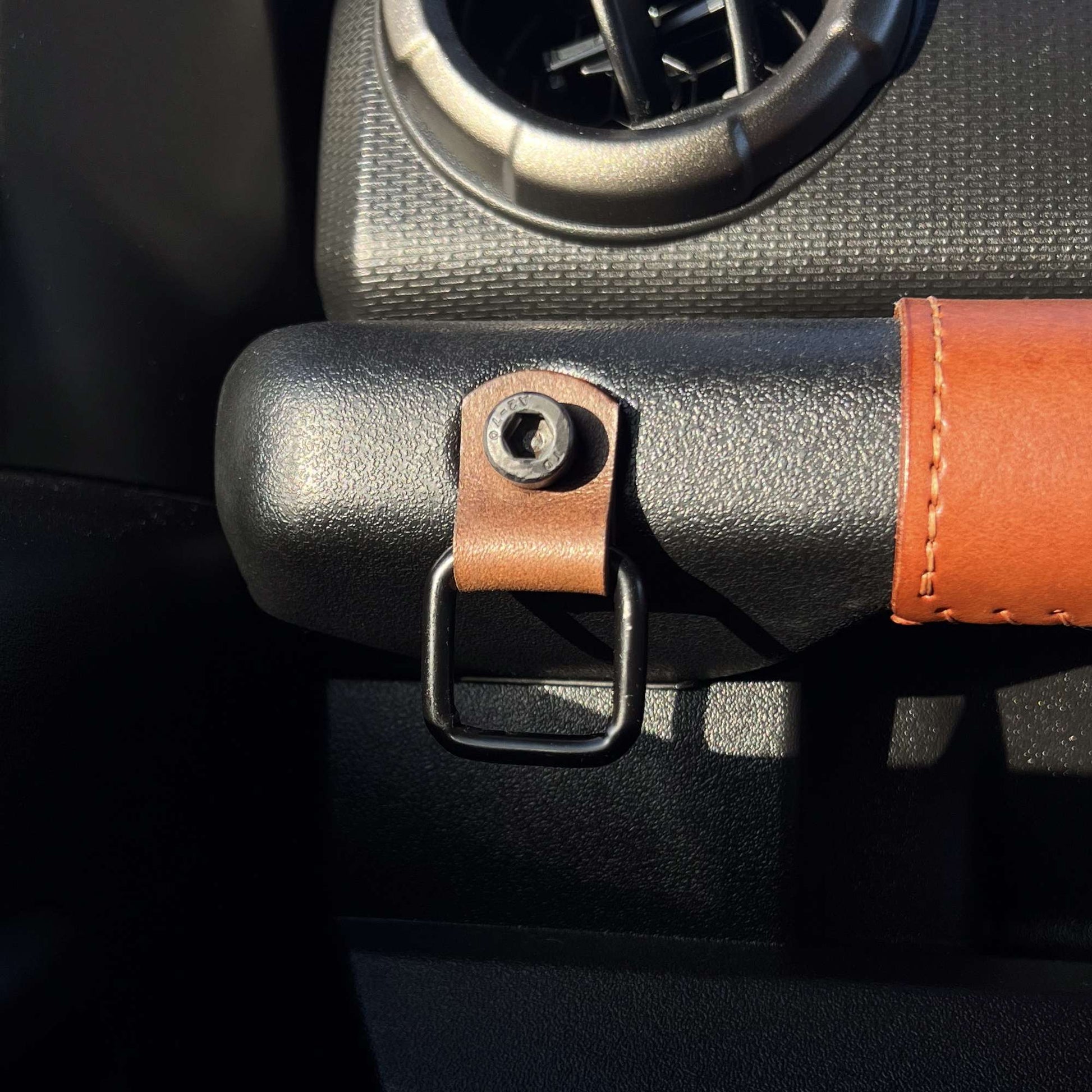 Dash Hooks – Leather & Steel Utility Mount - Walnut
