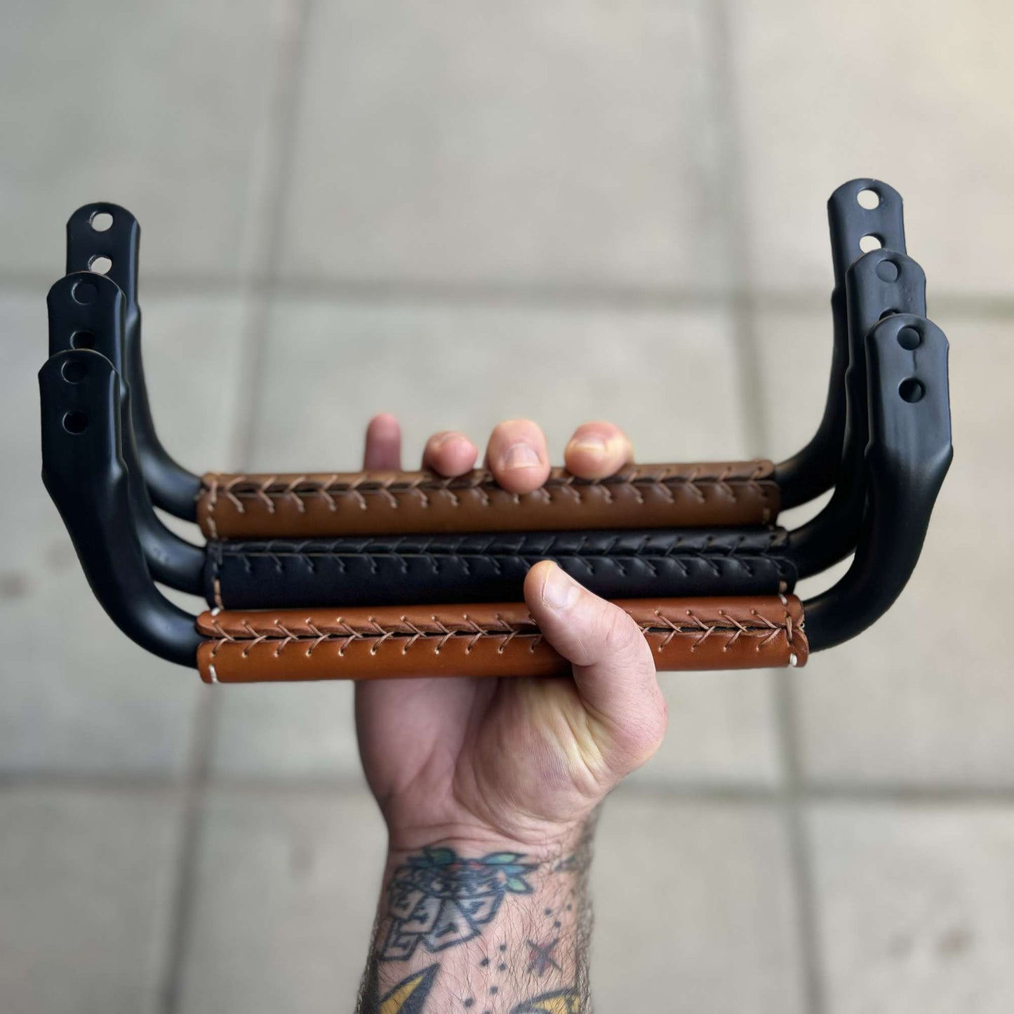 Defender Leather Handle - Safari Door, Heritage Style