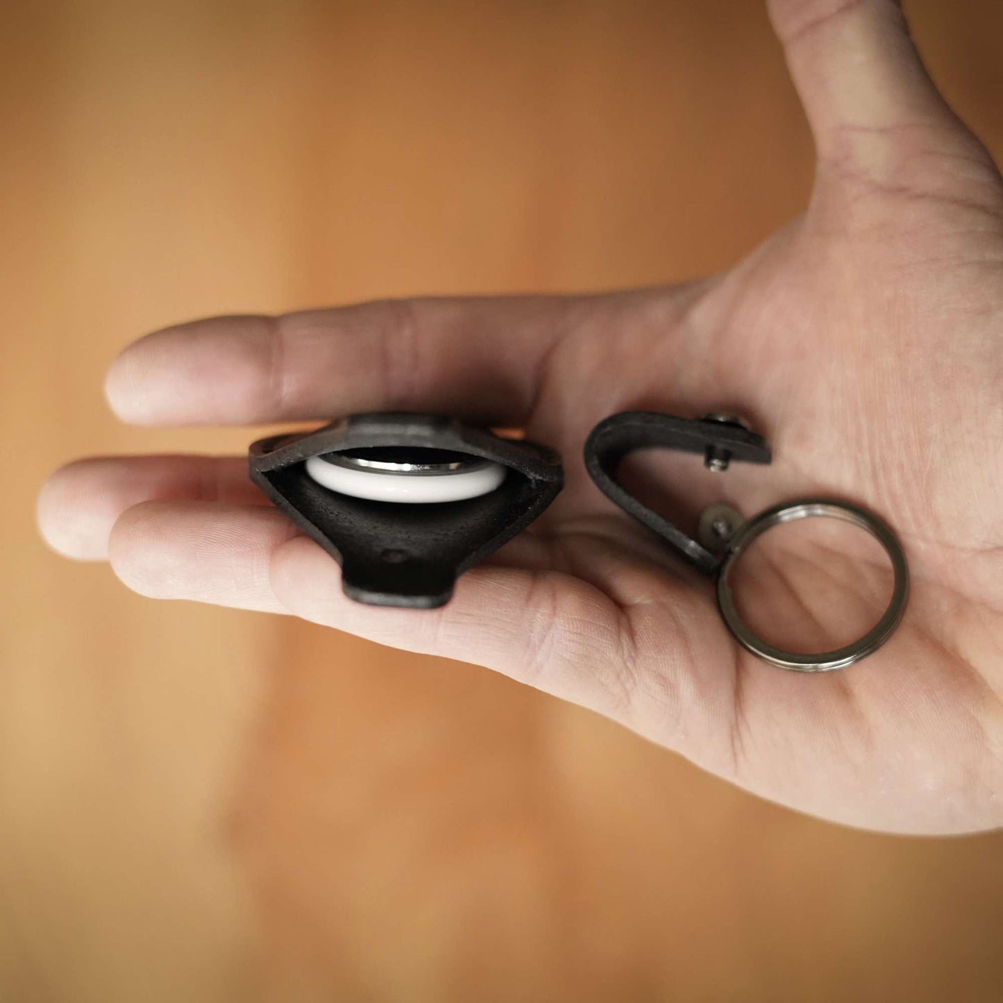 Deluxe Leather Key Ring - AirTag Compatible