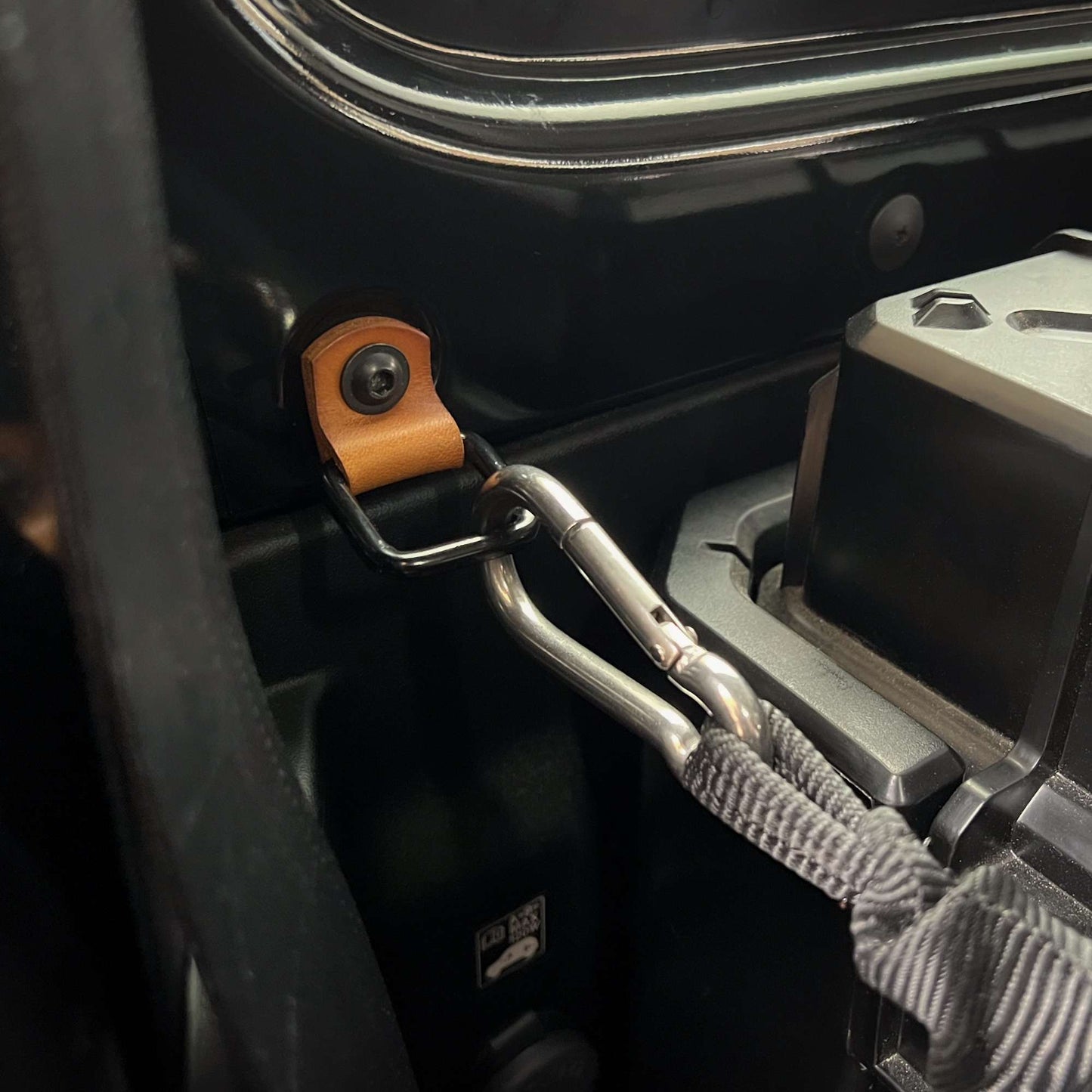 Leather Tie Downs with Metal D-Rings