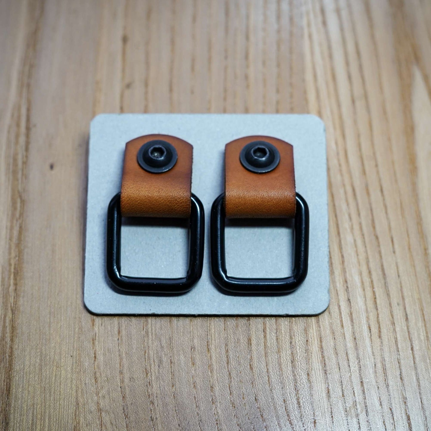 Leather Tie Downs with Metal D-Rings