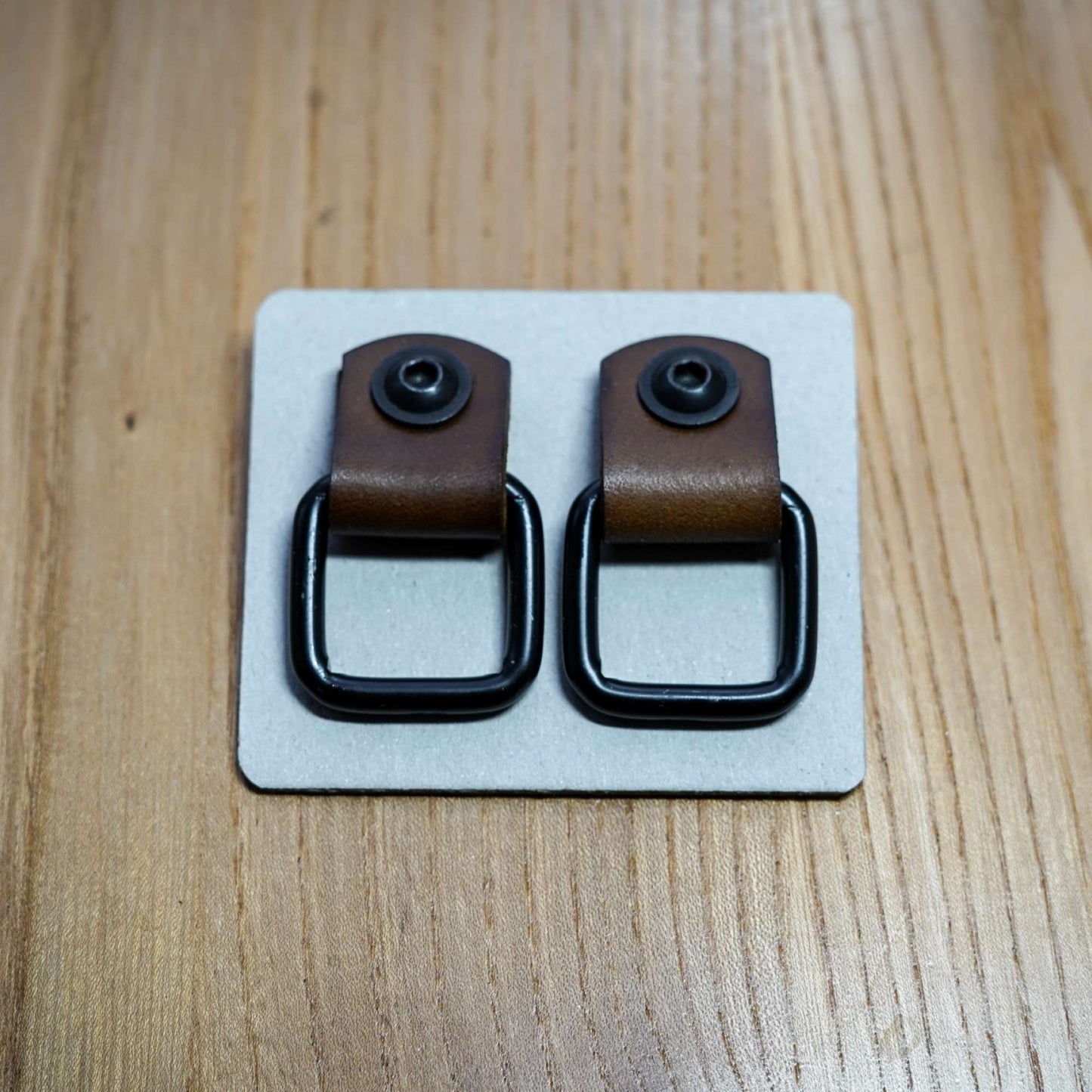 Leather Tie Downs with Metal D-Rings