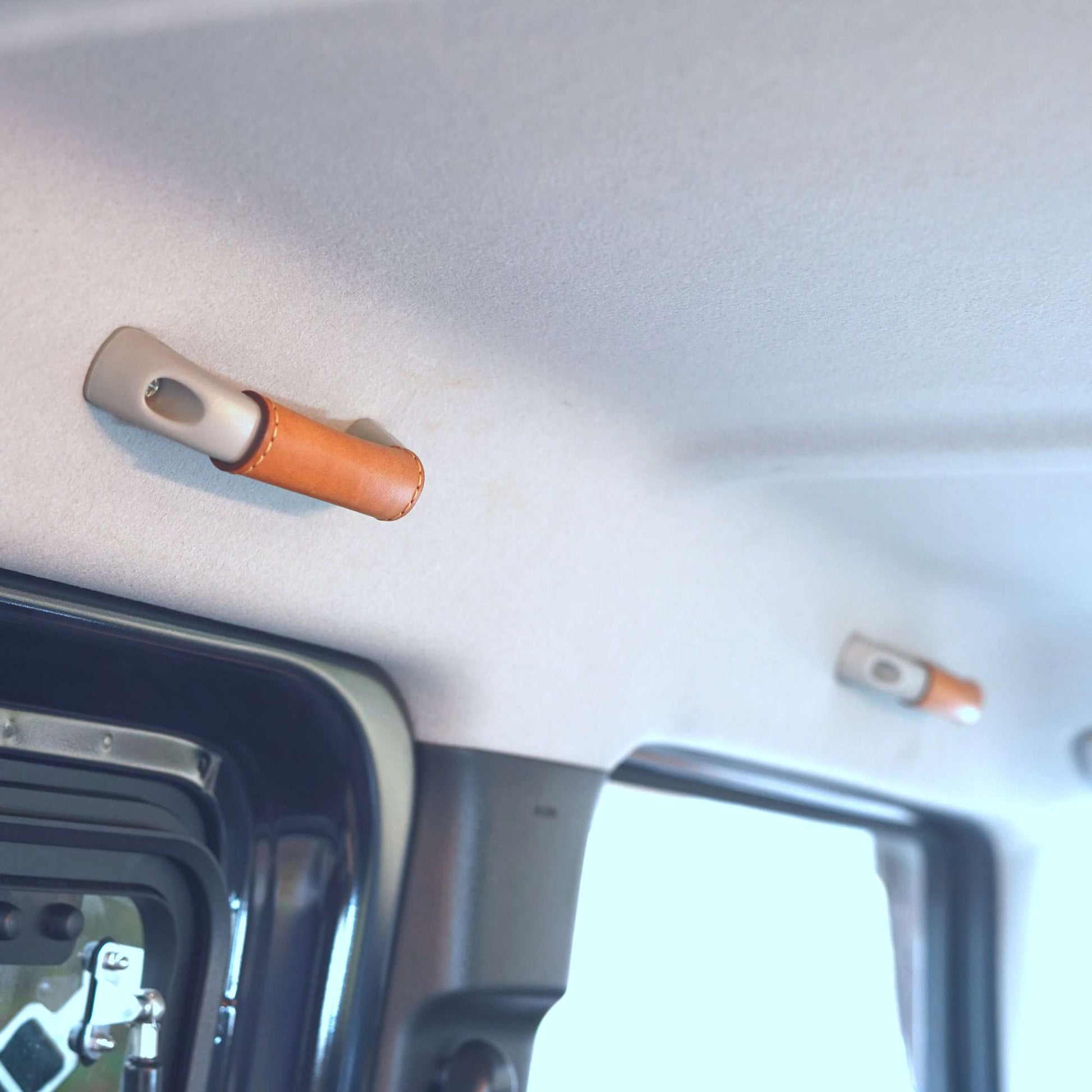 Suzuki Roof Grab Handle Leather Covers - Tan