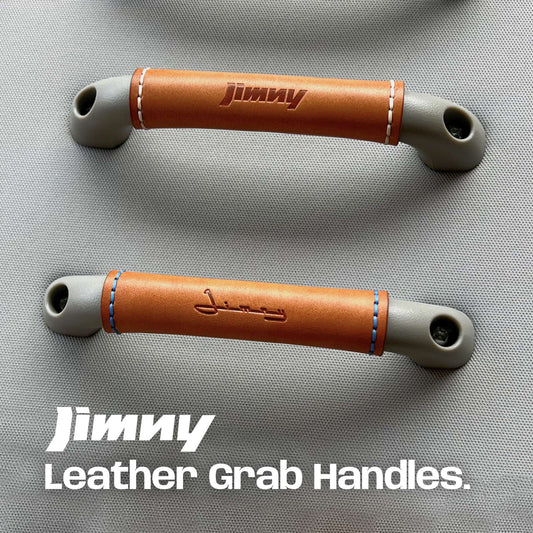 Suzuki Roof Grab Handle Leather Covers - Tan